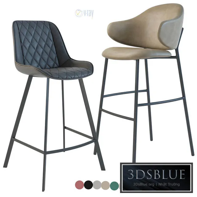 Bar Stool & Counter Stool La Forma Arian. Calligaris Holly 3DS Max - thumbnail 3