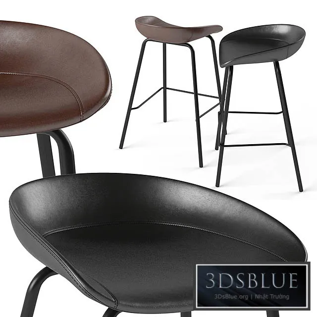 ZEIL Lowback Kitchen bar and counter stool 3DS Max - thumbnail 3