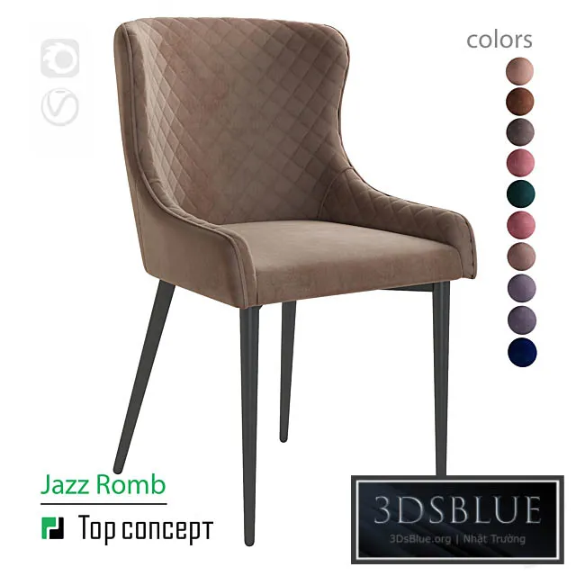 Chair JAZZ rhombus 3DS Max - thumbnail 3