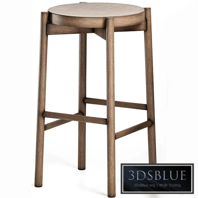 Kotan High Stool Wood by Conde House 3DS Max - thumbnail 3