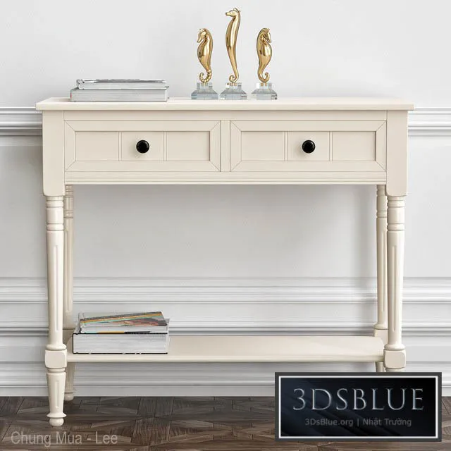WayFair Manning 2 Drawer Console Table 3DS Max - thumbnail 3