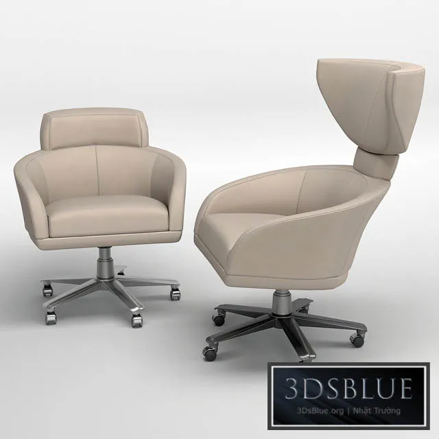 GIORGETTI Selectus swivel armchair 3DS Max - thumbnail 3