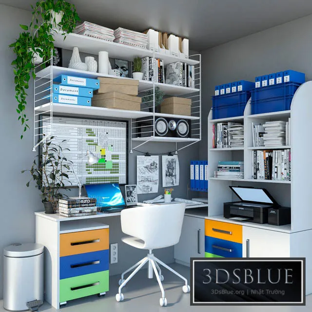 IKEA Workplace Workspace 3DS Max - thumbnail 3