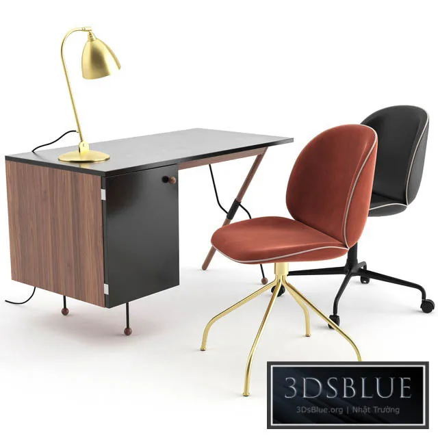 Office Set by GUBI 3DS Max - thumbnail 3