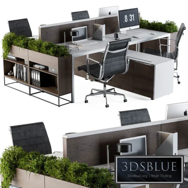 Office Furniture Flower Box 03 3DS Max - thumbnail 3