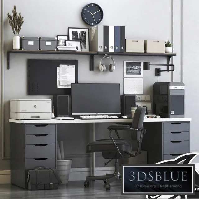 IKEA office workplace 5 3DS Max - thumbnail 3