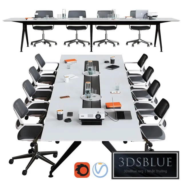 Steelcase – Conference Table 4.8 3DS Max - thumbnail 3
