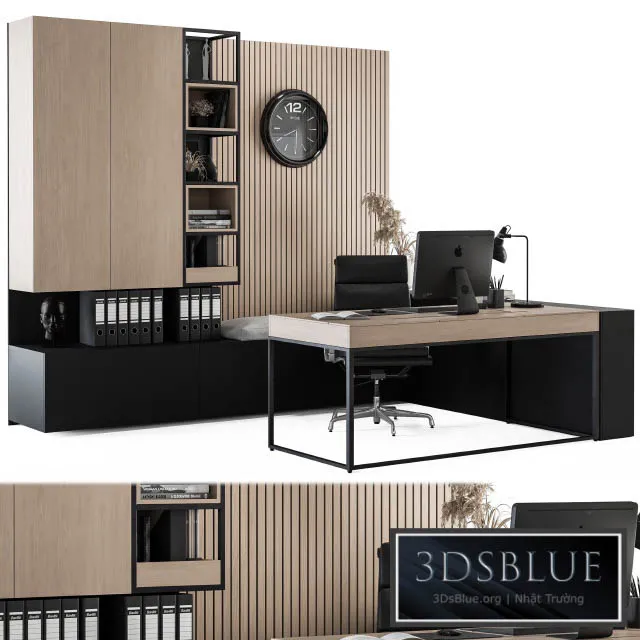 Office Furniture – Manager Set 11 3DS Max - thumbnail 3