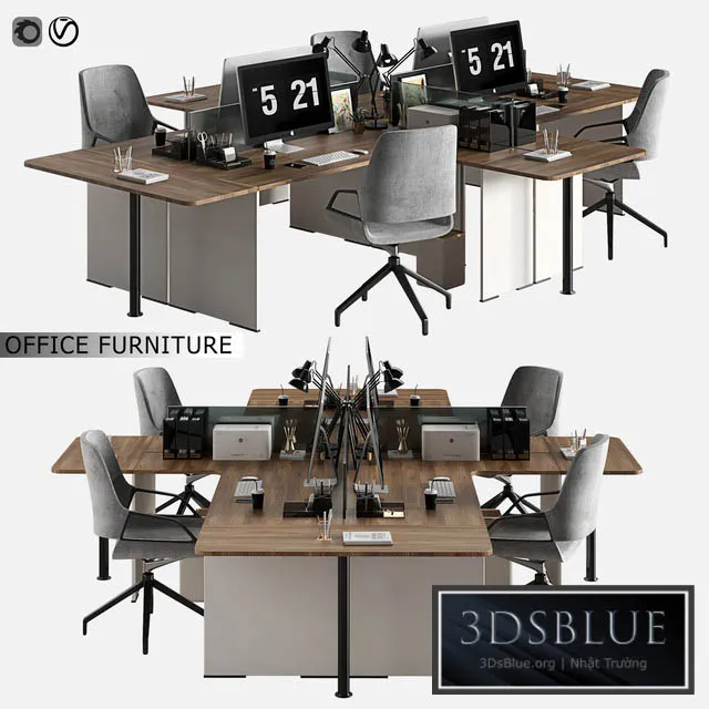 office furniture 07 3DS Max - thumbnail 3