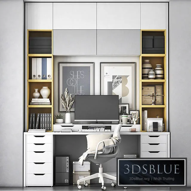 IKEA office workplace 76 3DS Max - thumbnail 3