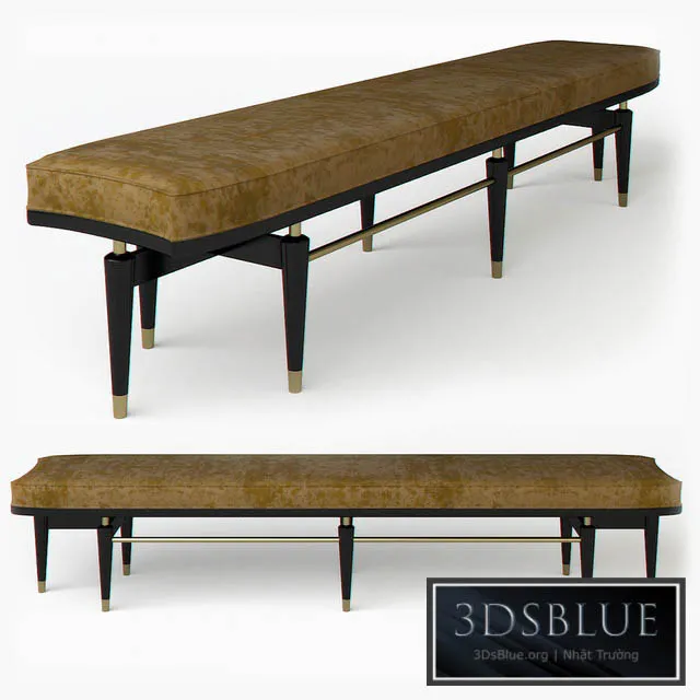 Contemporary upholstered bench 3DS Max - thumbnail 3