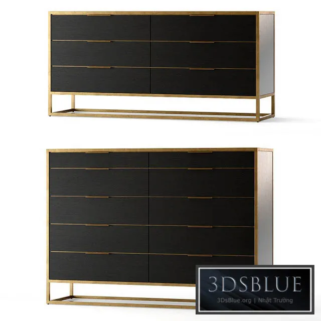 Crate and Barrel Oxford Dresser 3DS Max - thumbnail 3