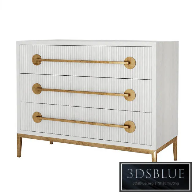 Carlyle Three-Drawer Chest 3DS Max - thumbnail 3