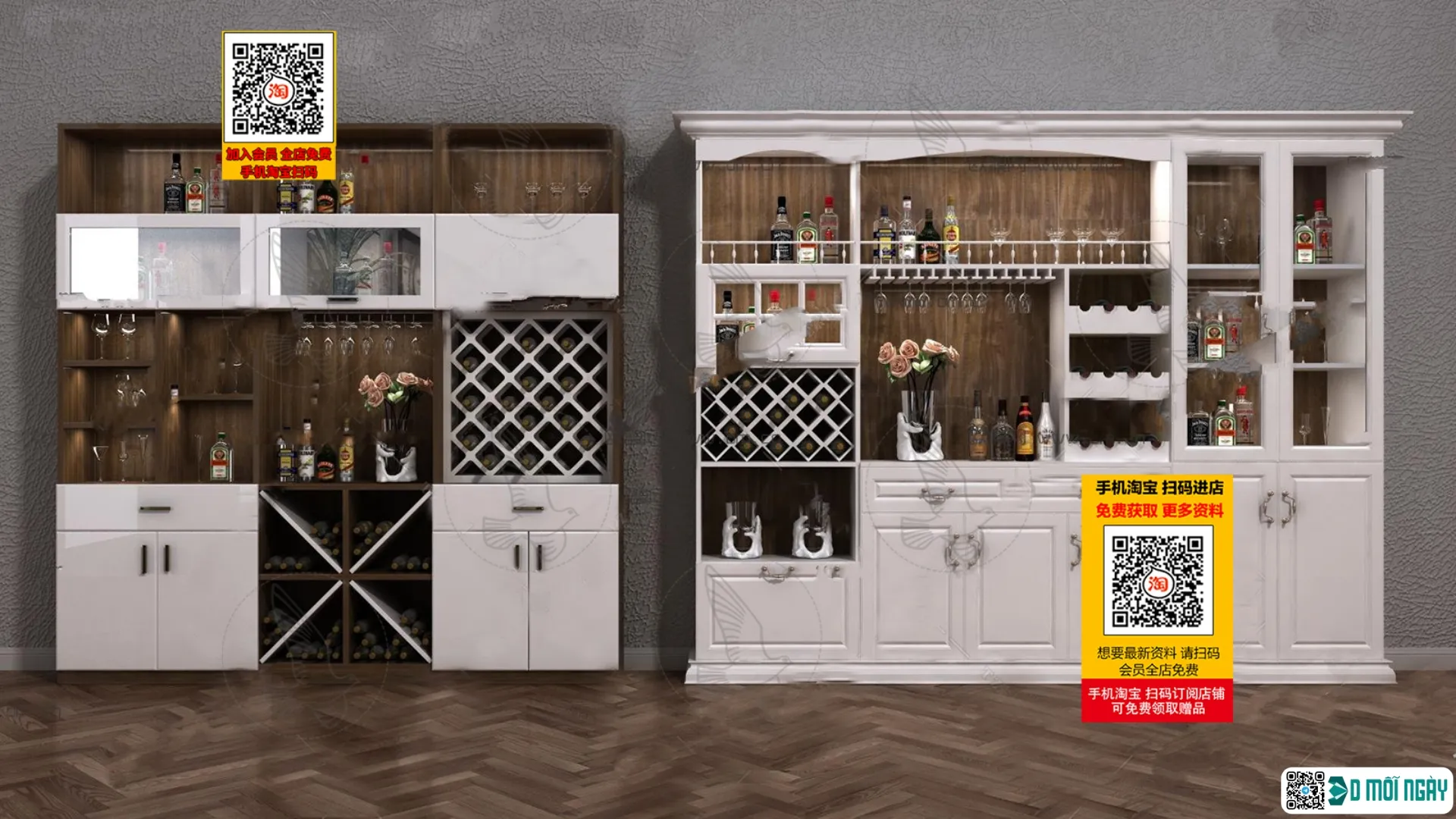 3DS MAX – INTERIOR – WINE SHOP – VRAY / CORONA – 3D MODEL – 5638