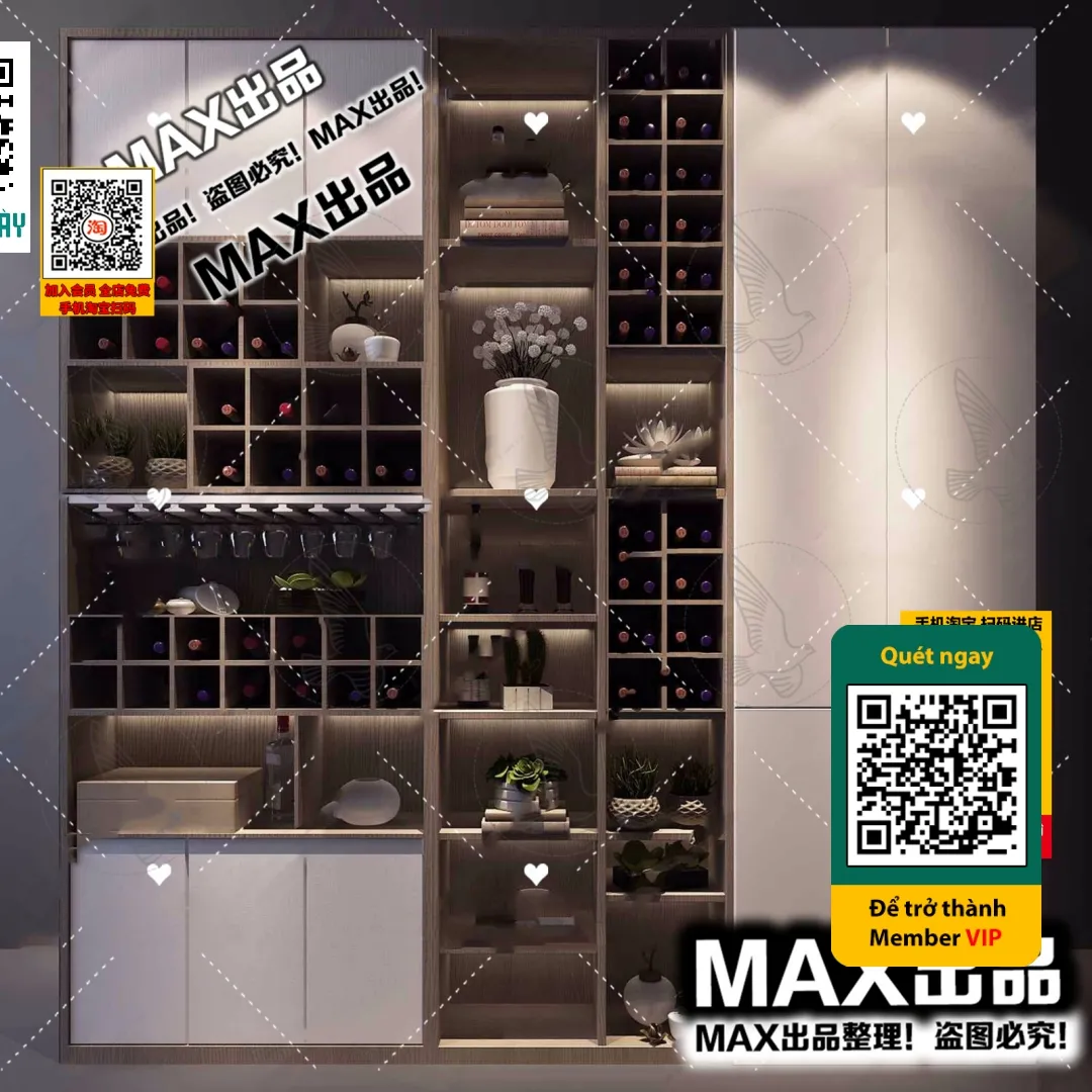 3DS MAX – INTERIOR – WINE SHOP – VRAY / CORONA – 3D MODEL – 5776