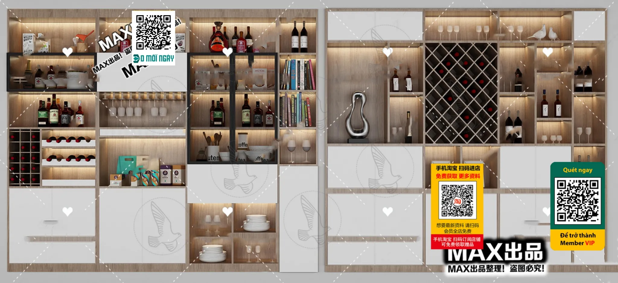 3DS MAX – INTERIOR – WINE SHOP – VRAY / CORONA – 3D MODEL – 5778