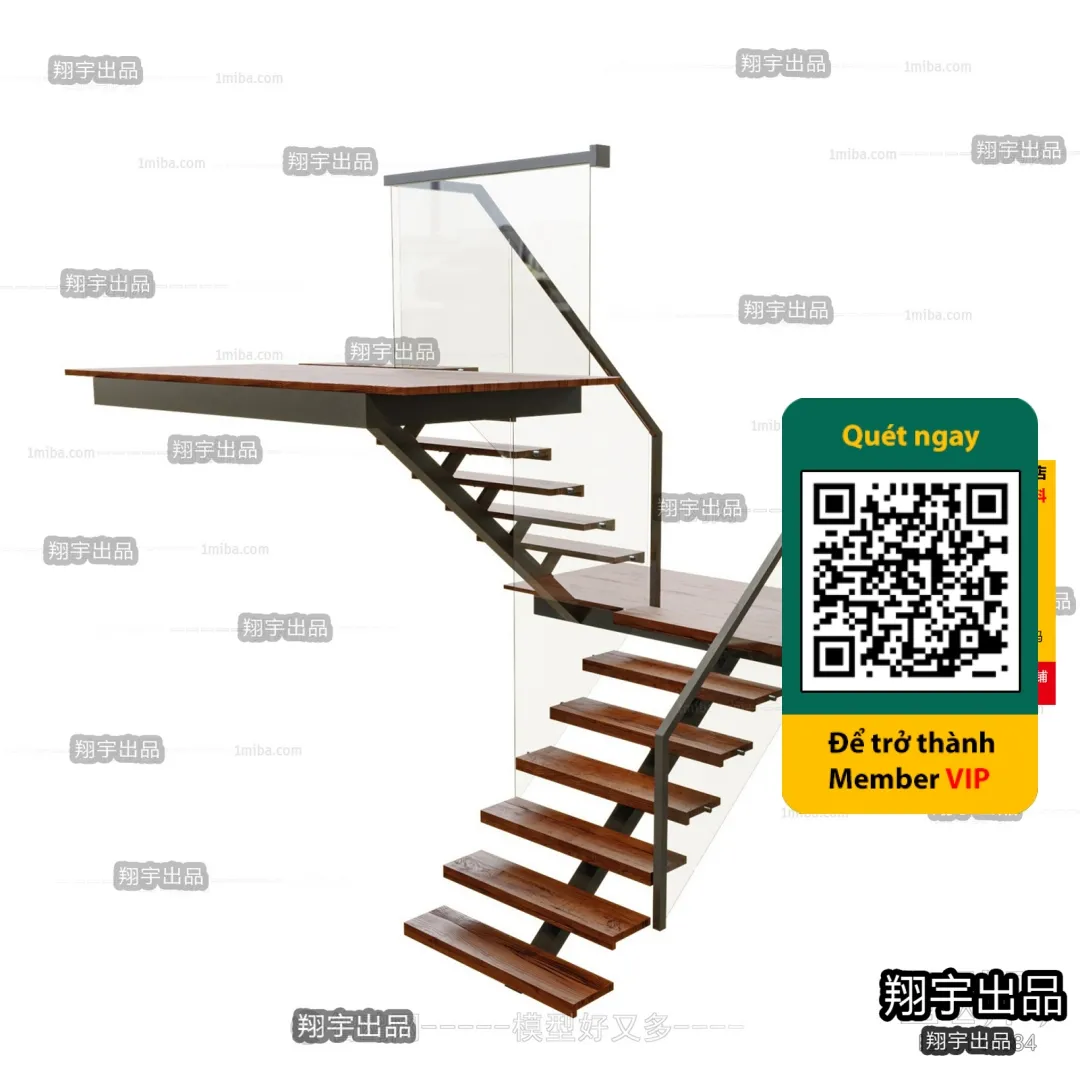 3DS MAX – STAIR – VRAY / CORONA – 3D MODEL – 4485