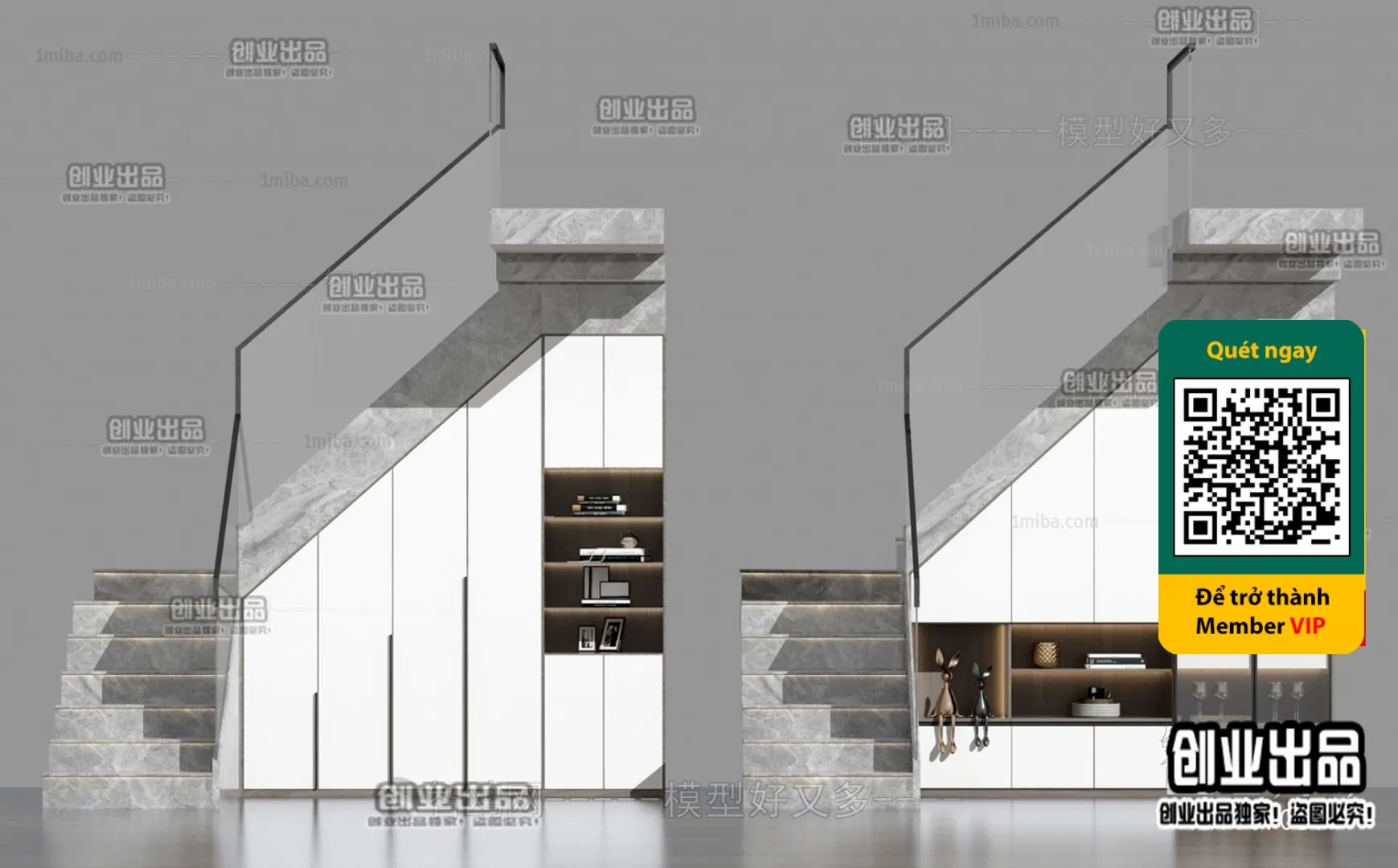 3DS MAX – STAIR – VRAY / CORONA – 3D MODEL – 4487