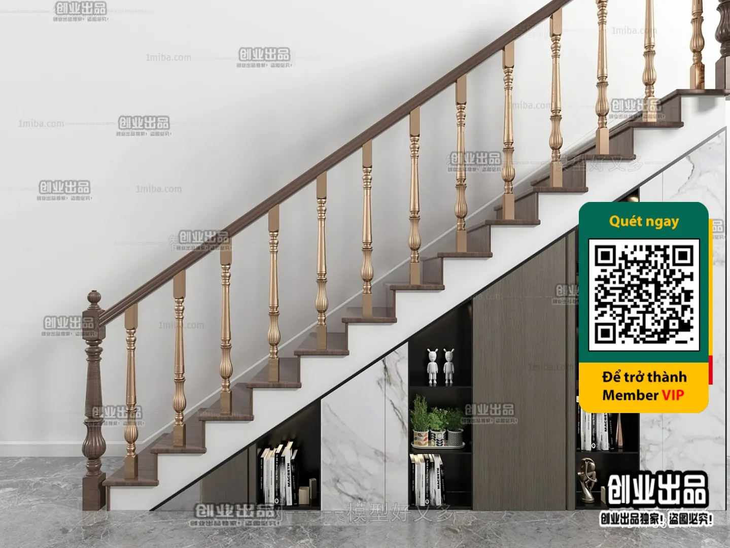 3DS MAX – STAIR – VRAY / CORONA – 3D MODEL – 4489