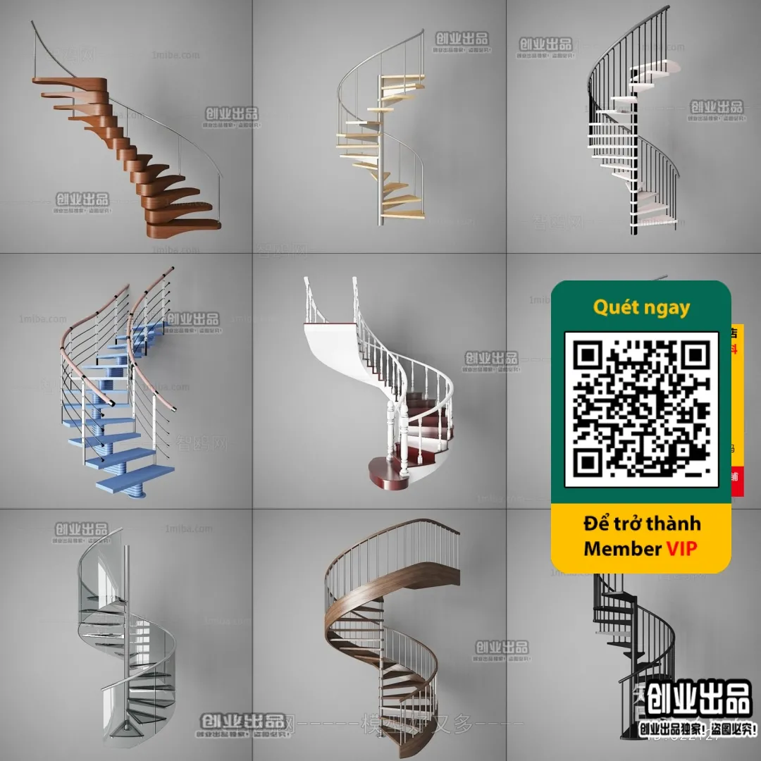 3DS MAX – STAIR – VRAY / CORONA – 3D MODEL – 4506