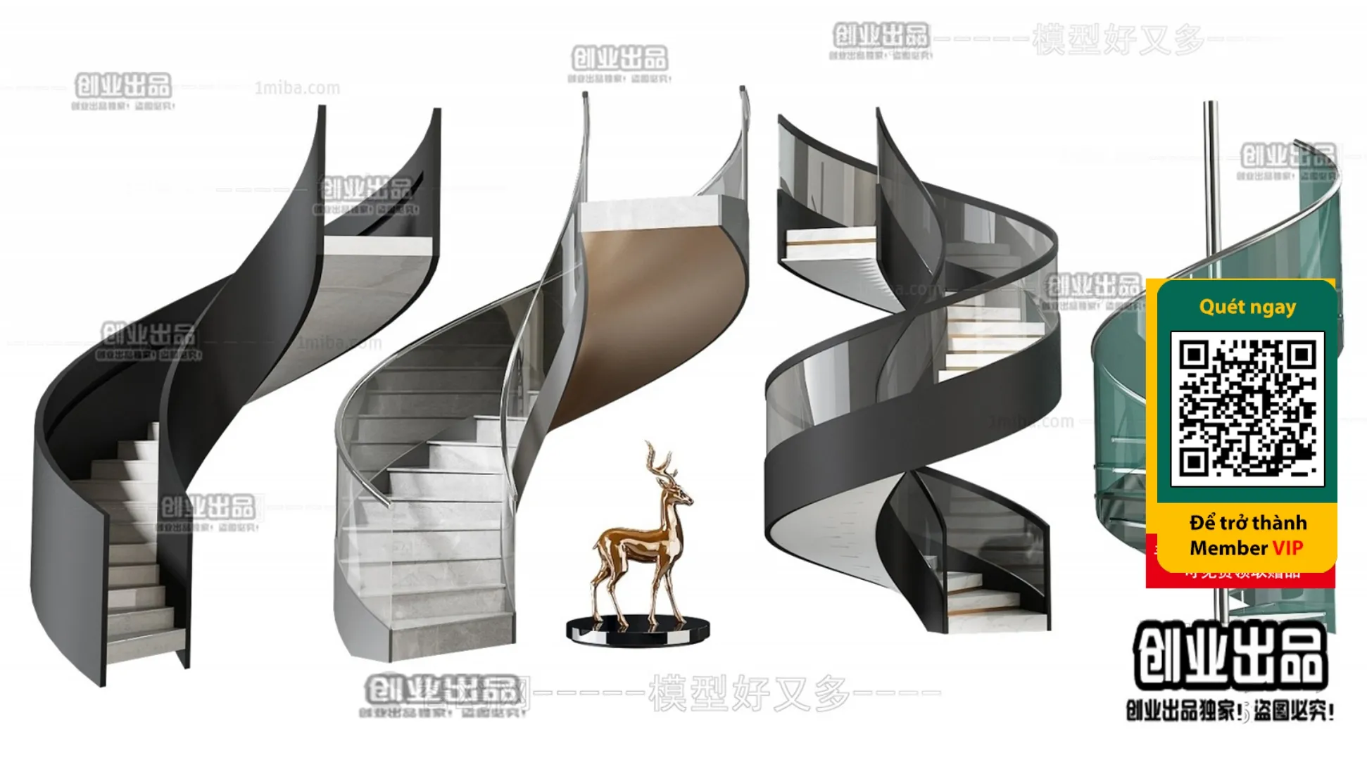 3DS MAX – STAIR – VRAY / CORONA – 3D MODEL – 4514