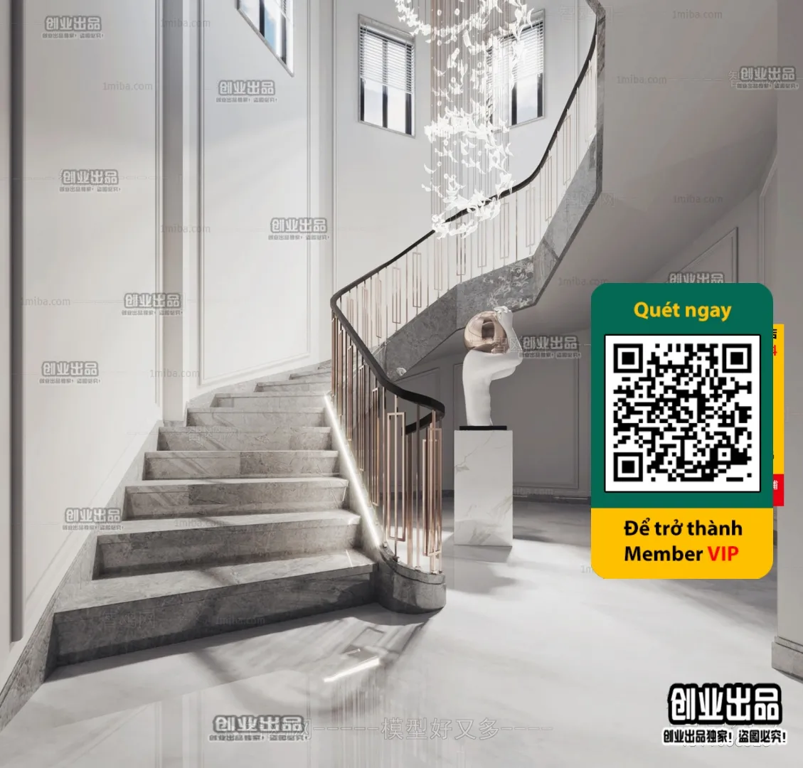 3DS MAX – STAIR – VRAY / CORONA – 3D MODEL – 4516