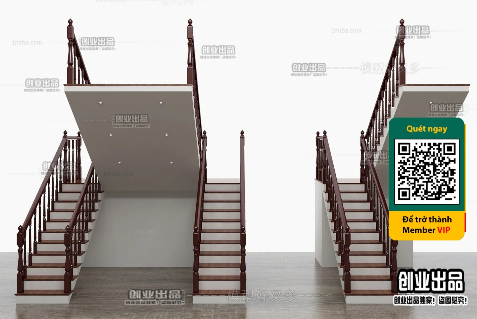3DS MAX – STAIR – VRAY / CORONA – 3D MODEL – 4518