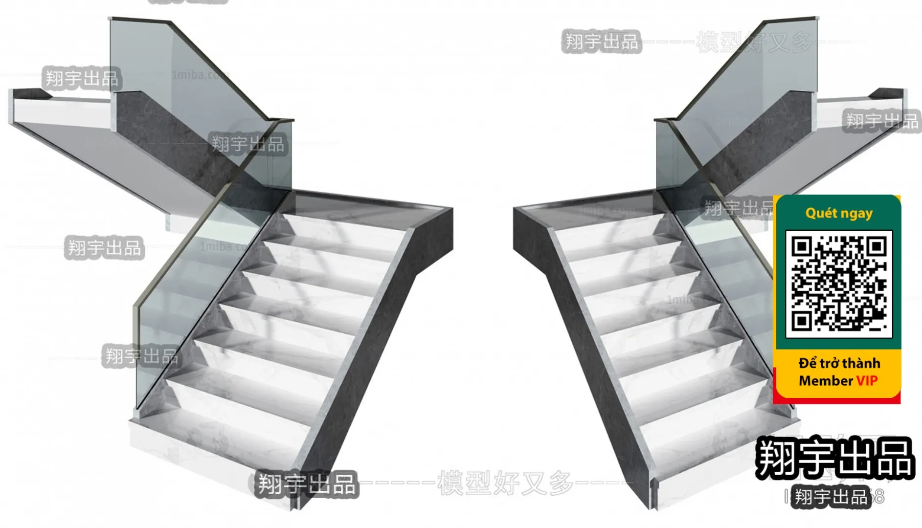 3DS MAX – STAIR – VRAY / CORONA – 3D MODEL – 4519