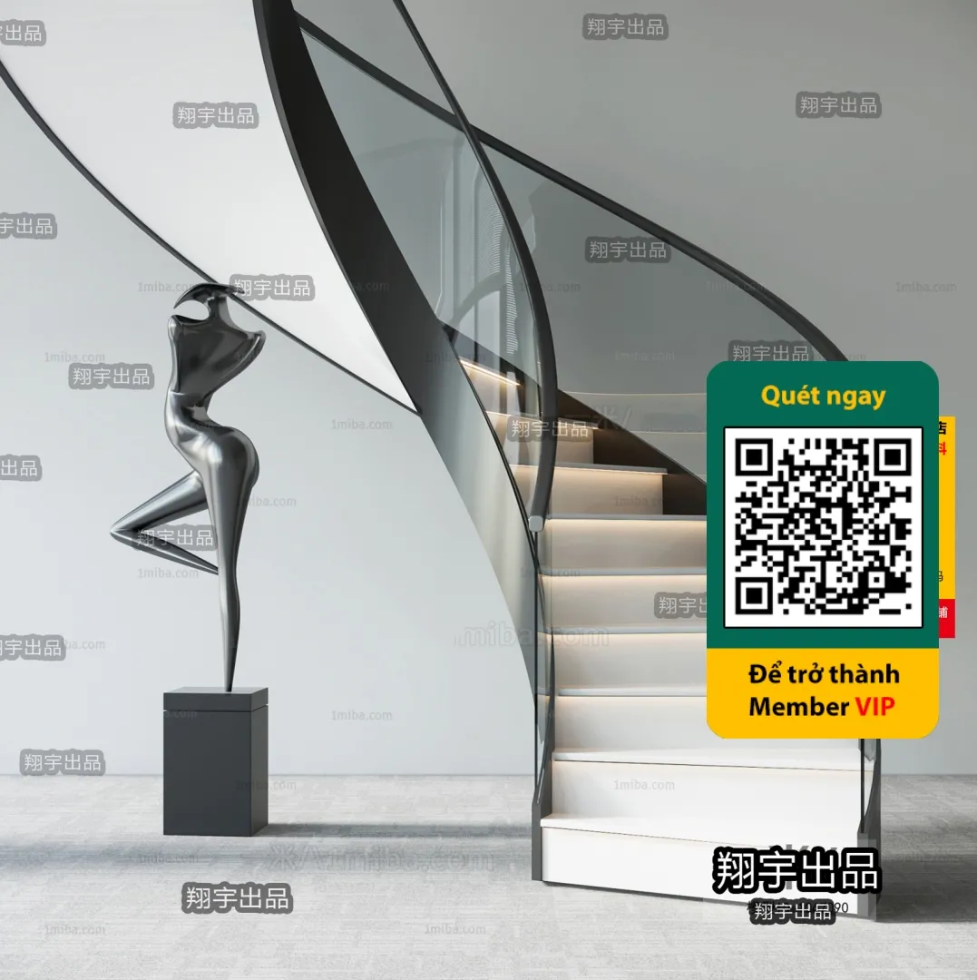 3DS MAX – STAIR – VRAY / CORONA – 3D MODEL – 4520
