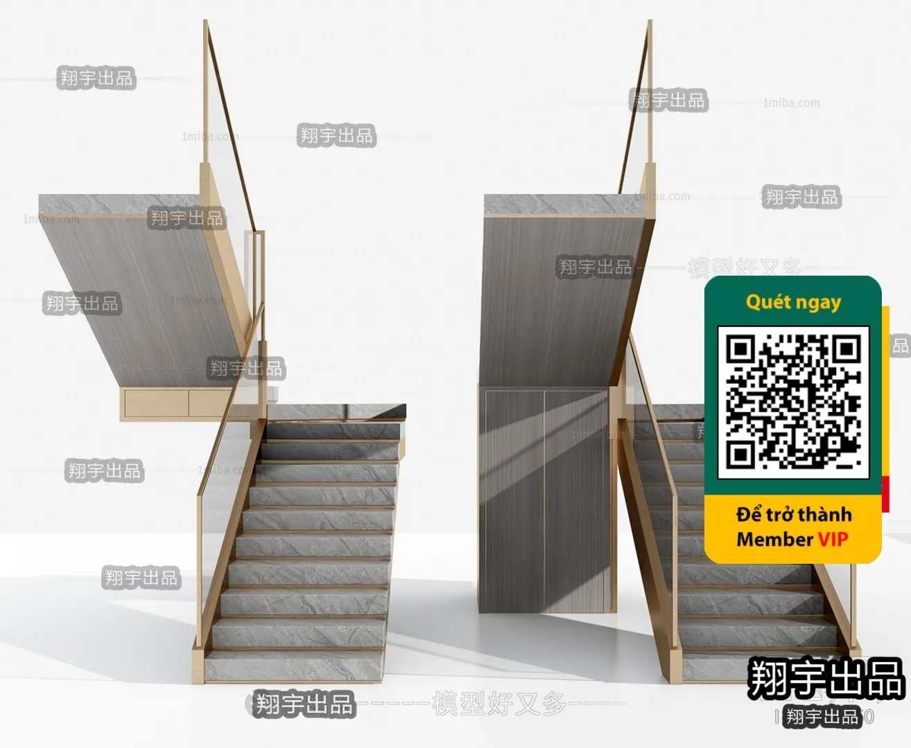 3DS MAX – STAIR – VRAY / CORONA – 3D MODEL – 4521