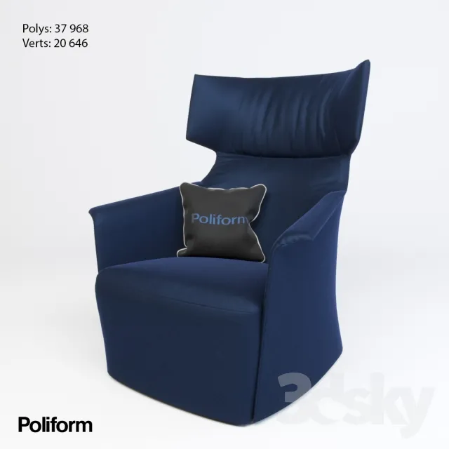 3DSKY MODELS – ARMCHAIR – CHAIR 3D MODELS – 318