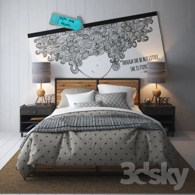 3DSKY MODELS – BED 3D MODELS – 144