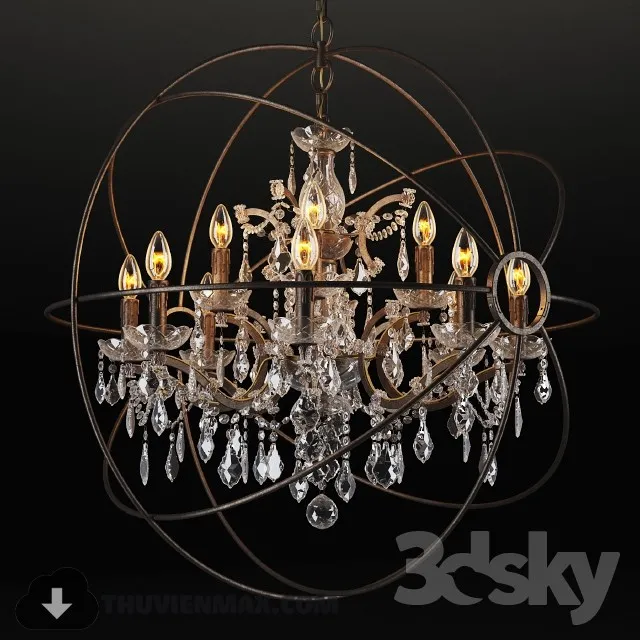 3DSKY MODELS – CEILING LIGHT 3D MODELS – 197