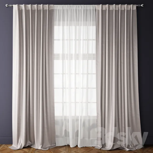 3DSKY MODELS – CURTAIN 3D MODELS – 180