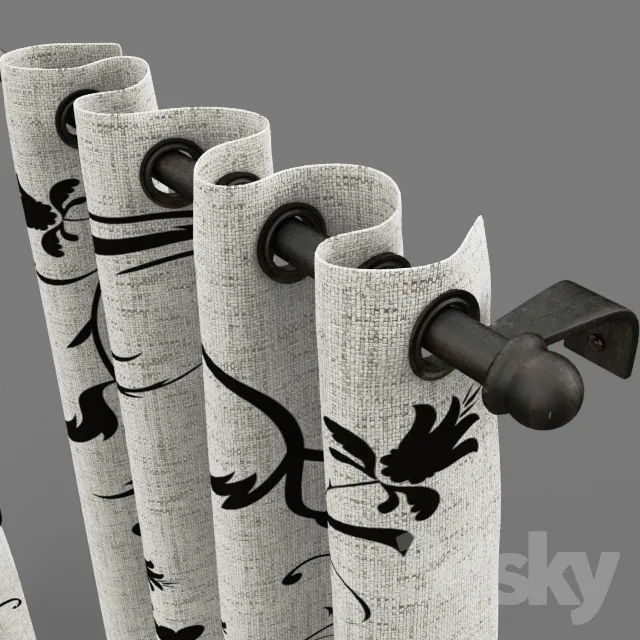 3DSKY MODELS – CURTAIN 3D MODELS – 035