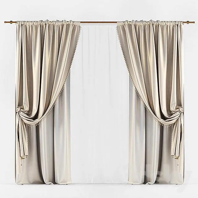 3DSKY MODELS – CURTAIN 3D MODELS – 060