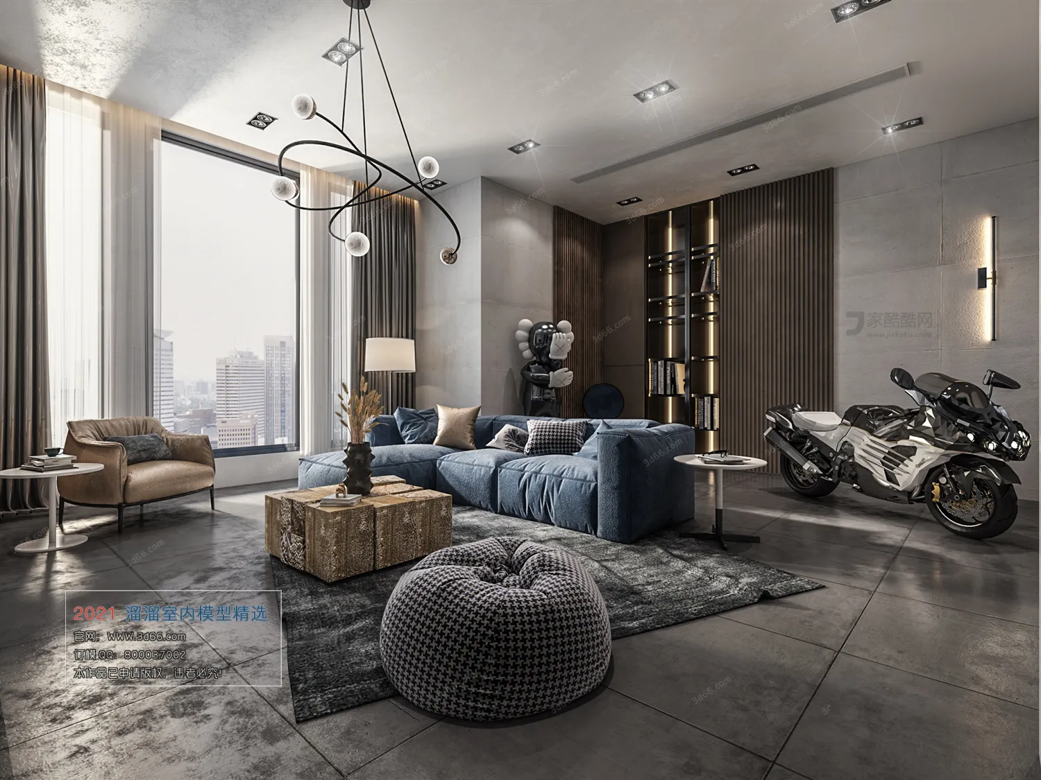 H002-Industrial style-Vray model
