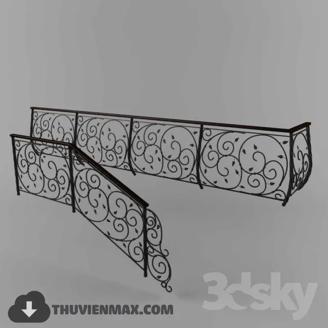 Wrought-iron fence 3DS Max - thumbnail 3
