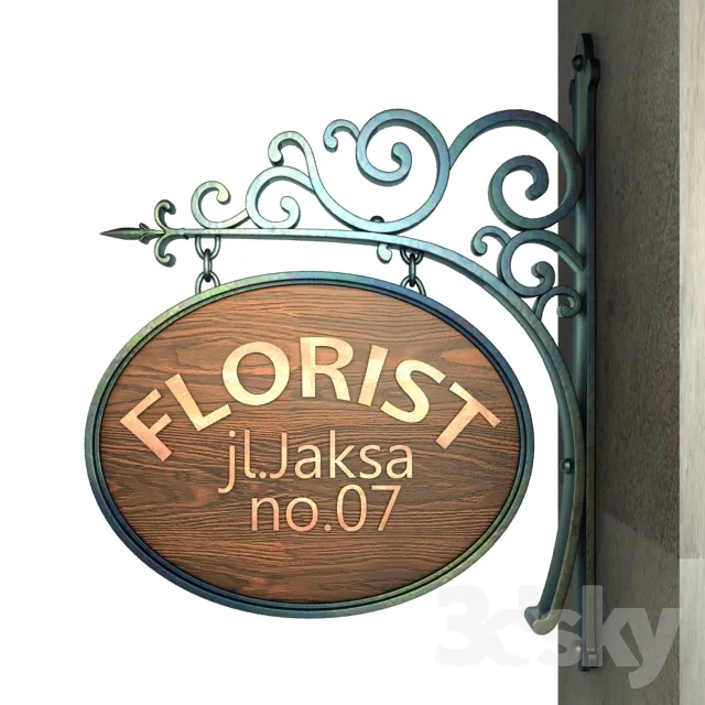 Vintage Signage 001 3DS Max - thumbnail 3