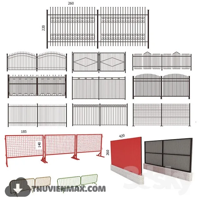 Fences barriers 3DS Max - thumbnail 3
