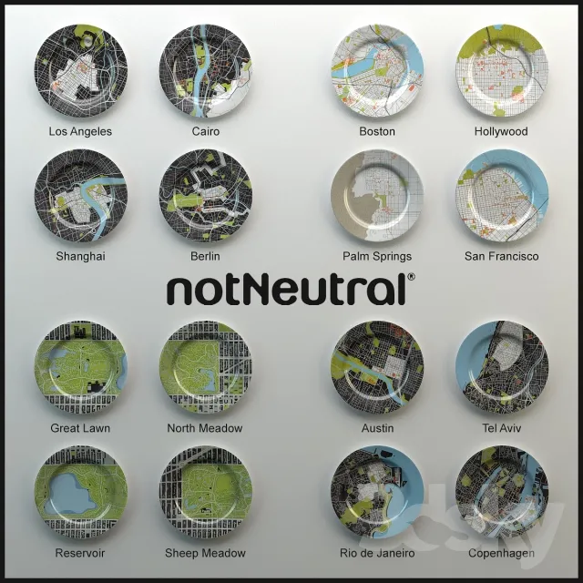 Plate Collections by notNeutral Set 1 3DS Max - thumbnail 3