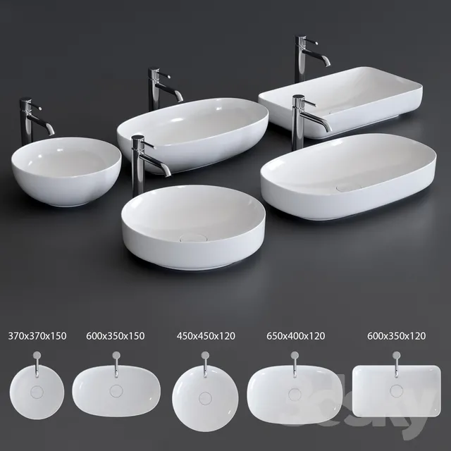 Alice Ceramica Form Washbasin 3DS Max - thumbnail 3