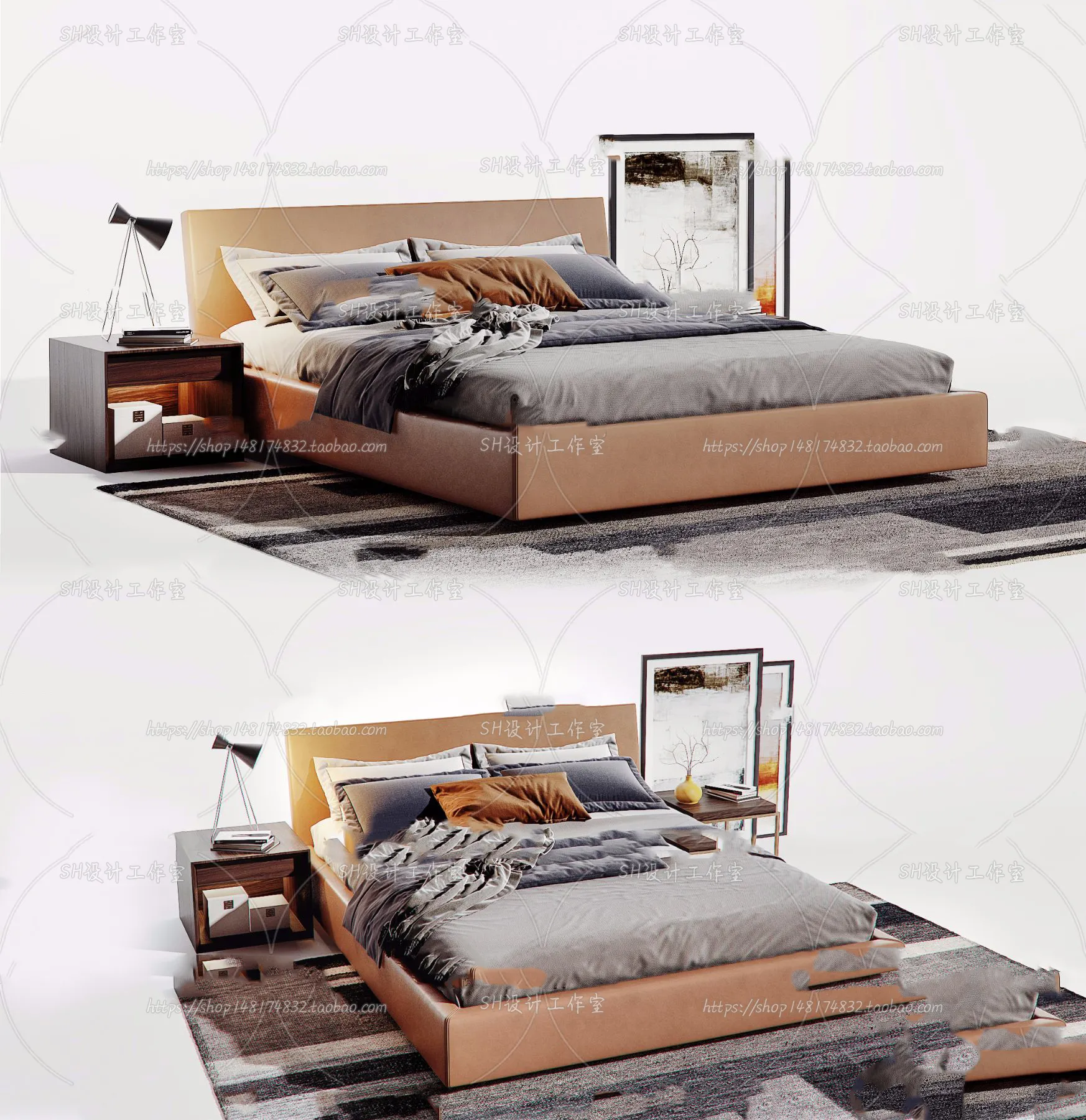 DECOR HELPER – BED 3D MODELS – 262