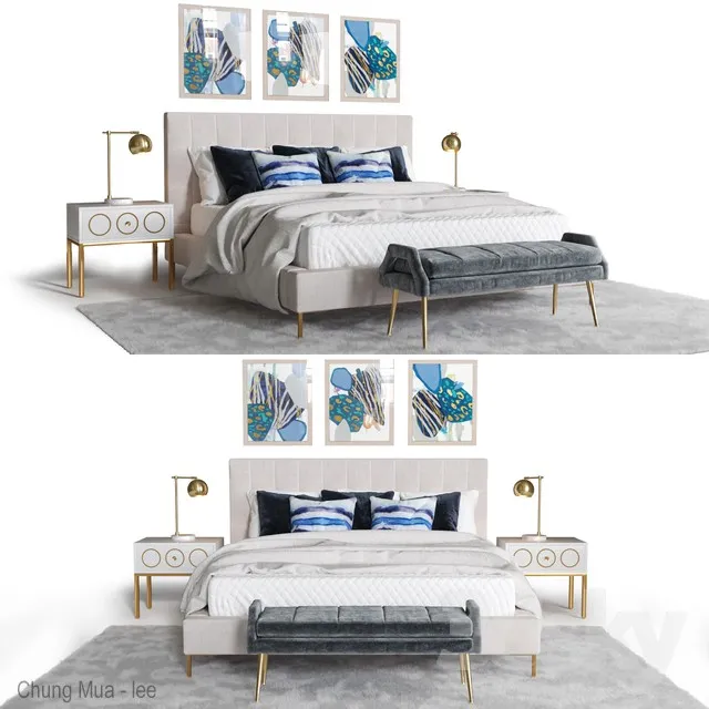 DECOR HELPER – BED 3D MODELS – 685