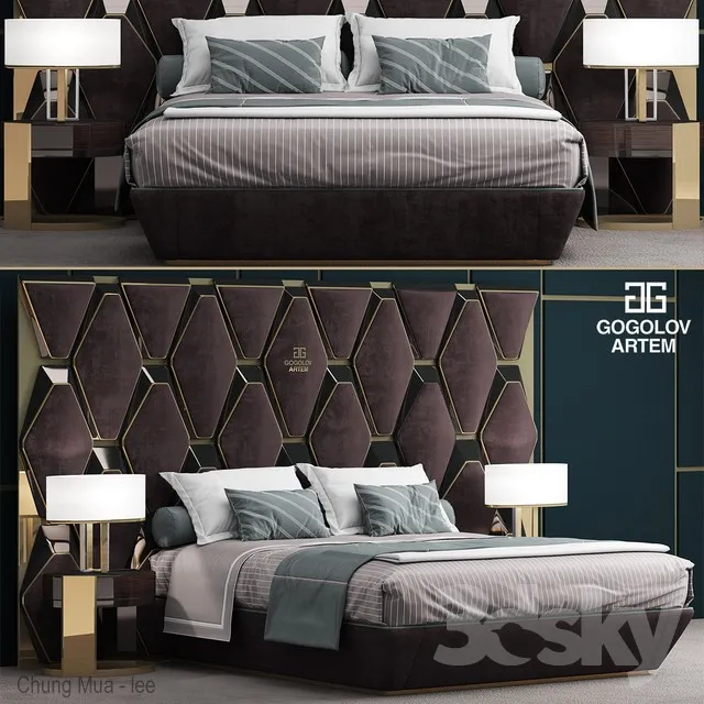 DECOR HELPER – BED 3D MODELS – 781