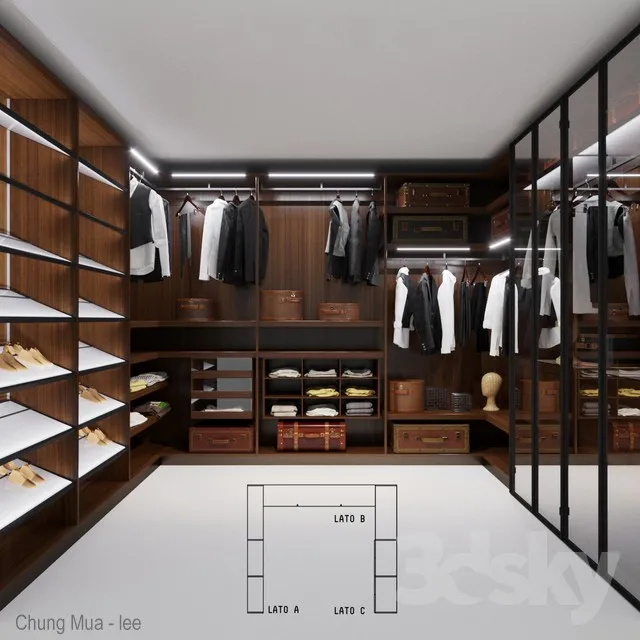 DECOR HELPER – BEDROOM – WARDROBE 3D MODELS – 74