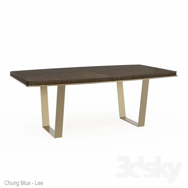 Dining table Streamline Dining Table 3DS Max - thumbnail 3