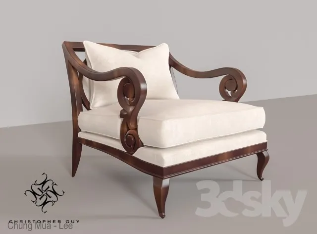 Armchair Christopher Guy 60-0052 3DS Max - thumbnail 3