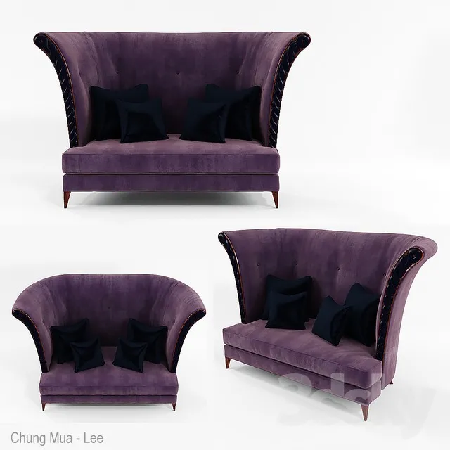 Lagerfeld sofa by Christopher Guy 3DS Max - thumbnail 3