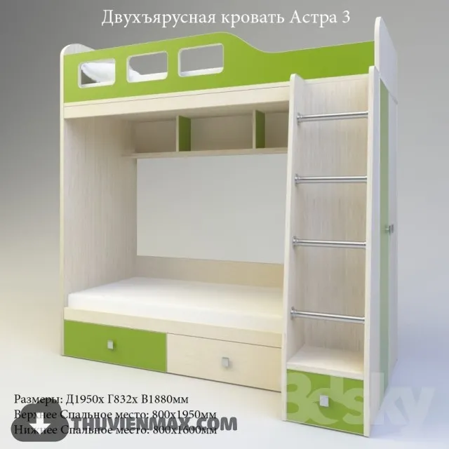 Bed Childroom 3D Models – 129